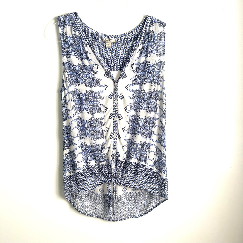 Lucky Brand Blue and White Tank Top